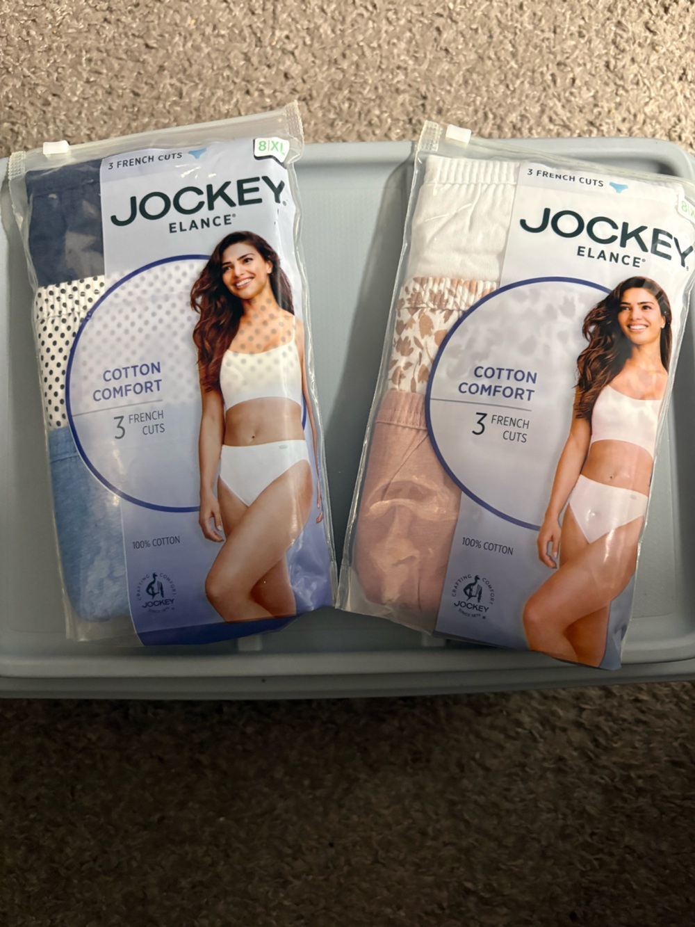2  [3] pk Jockey Elance Cotton Comfort French Cut Woman’s Underwear NEW in bag